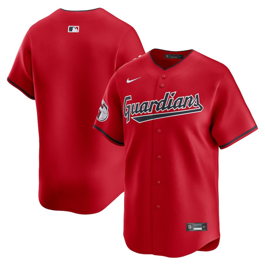 Men Cleveland Guardians Blank Nike Red Alternate Limited MLB Jersey